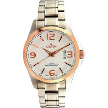 Croton Men's Silvertone and Rose Goldtone Watch - White dial - One Size