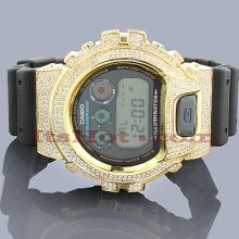 CUSTOM G-Shock Diamond Watch 5.25ct Yellow DW-6900