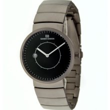 Danish Design Mens Lars Pedersen Titanium Watch - Grey Bracelet - Black Dial - DDSIQ63Q830