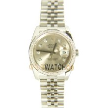 Datejust 116200 Steel Model Jubilee Silver Diamond Dial & Bezel