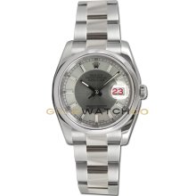 Datejust 116200 Steel Oyster Band Smooth Bezel Silver Dial
