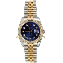 Datejust 116233 Steel Gold Jubilee Blue Diamond Dial & Bezel