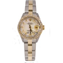 Datejust 69173 Steel & Gold Oyster Band MOP Diamond Dial & Bezel