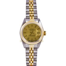 Datejust 69173 Steel Gold Jubilee Band Fluted Bezel Champ Dial