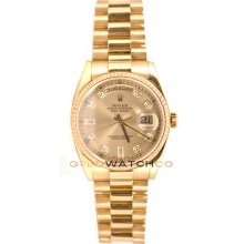 Day Date 118238 President Model Champagne Diamond Dial
