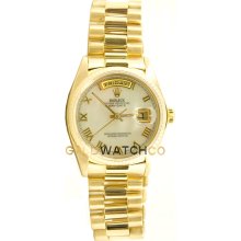 Day Date 18038 Yellow Gold President MOP Roman Dial