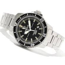 Deep Blue Men's T-100 Tritium Diver Automatic Stainless Steel Bracelet Watch