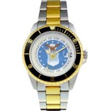 Del Mar 50501 Mens Air Force Military Watches Two Tone