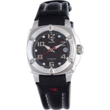 Diadora Women's Black Dial Leather Date Watch ...