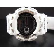 Diamond Shock By Aqua Master White Dia. Digital Watch