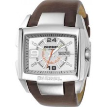 Diesel Gents Silver Dial Brown Strap DZ1273 Watch