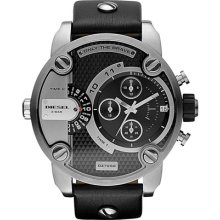 DIESEL 'Little Daddy' Chronograph Leather Strap Watch, 51mm