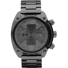 DIESEL 'Overflow' Chronograph Bracelet Watch, 46mm x 49mm Gunmetal