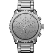 Diesel Womens Chronograph Stainless Watch - Silver Bracelet - Silver Dial - DZ5337