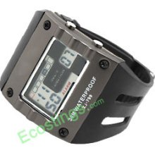 Digital LCD Plastic Wrist Sports Water Resistant Multifunctional Alarm Watch