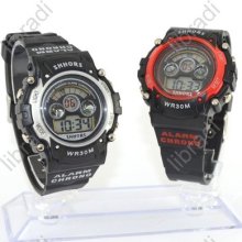 Digital Sports Man Water Resistant Wrist Watch Date Alarm Clock Shho-5 Colors