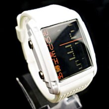 Digital Sports Watch Men's Alarm Date 381 Gb White