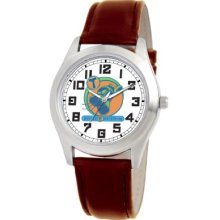 Disney Women's D171s008 Tigger Brown Leather Strap Watch