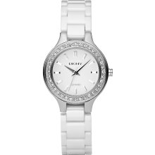 DKNY NY4982 White Dial White Ceramic Bracelet Women's Watch