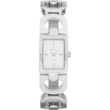 Dkny White Ceramic D Link Ladies Watch