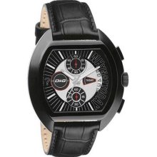 Dolce & Gabbana D&g High Security Mens Black Leather Strap Watch Dw0214