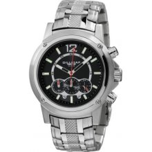 DS2205-237 Dilligaf Mens Steel Black Dial Ss Bracelet Watch