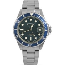 Dtek 005 Full Steel Submariner Automatic Diver Watch Blue Bezel And Dial
