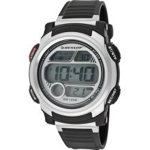 Dunlop Watches Men's Stud Digital Multi-Function Black Rubber Black R