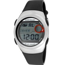 Dunlop Watches Men's Trim Digital Multi-Function Black Rubber Black R