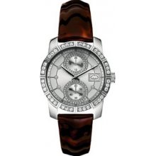 E09518L1 Marc Ecko Ladies Paradise Silver Brown Watch