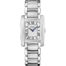 Ebel Brasilia Mini Roman 24 x 29.5 mm Watch - Silver Dial, Stainless Steel Bracelet 1216033 Sale Authentic