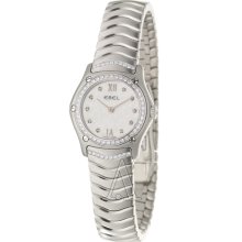 Ebel Women's 'classic Wave' Stainless Steel Quartz Diamond Watch