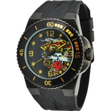 Ed Hardy Mens Black Tiger Sport Watch