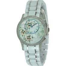 Ed Hardy Women's JA-WH White Ceramic Quartz Watch with White Dial ...