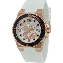 Ed Hardy Womens White Dive Watch