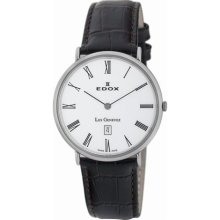 Edox Men's 27028 3P BR Les Genevez Ultra Slim Watch ...
