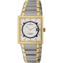 Edox Men's 82005 357J AID Les Bemonts Rectangular Automatic Watch ...