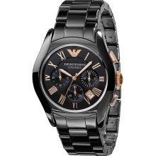 Emporio Armani Chronograph Black Ceramic Men's Watch AR1410