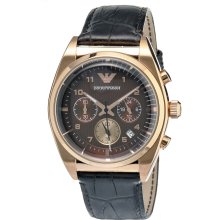 Emporio Armani Classic Brown Leather Chronograph Men's Watch AR0371