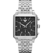 Emporio Armani Designer Men's Watches, Classic - Stainless Steel Square Chrono Watch