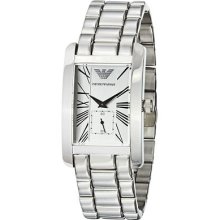 Emporio Armani Gents Stainless Steel Bracelet Watch With Silver Dial