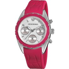 Emporio Armani Women's 'Sport' Pink Silicone Strap Watch