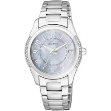 EO1041-54D - Citizen Eco-Drive Ladies Swarovski Crystal Date Elegant Watch