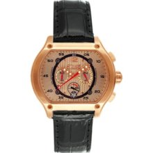Equipe Dash Men's Watch with Black Band and Rose Gold Case