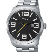 ES103842005 Esprit Animate Silver Black Gents Sports Watch