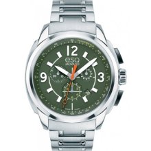 ESQ Excel 07301416 Stainless Steel Chronograph Watch With Green Dial