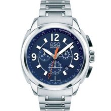 ESQ Movado Men's 07301417 ESQ Excel Stainless Steel Chronograph Blue Dial Watch