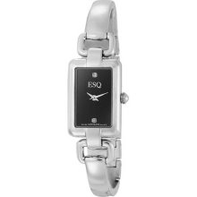 ESQ Women's 7101351 Kali Stainless-Steel with Diamonds Mother of pearl Rectangle Dial Watch