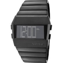 Evisu Watches Men's Digi-Man Multi-Function Black Digital Dial Black I