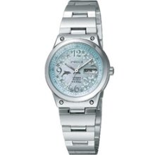 EW3081-59D - Citizen Eco-Drive Wicca 100m Dolphins & Flowers Blue Girls Date Watch